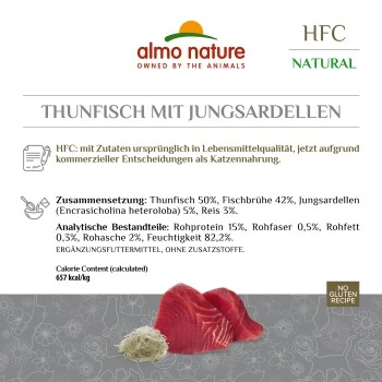 Almo Nature HFC 24x150g Thunfisch Mit Jungsardellen 2 Almo Nature HFC 24x150g Thunfisch Mit Jungsardellen – Bild 2