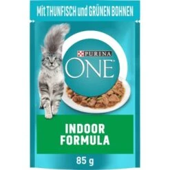 Purina ONE Indoor Formula Mit Thunfisch & Grünen Bohnen 26x85g