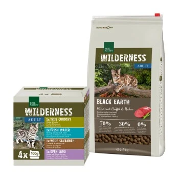 REAL NATURE WILDERNESS Adult Black Earth Mischfütterungs-Set Black Earth 2,5kg + 4x100g Multipack 1 REAL NATURE WILDERNESS Adult Black Earth Mischfütterungs-Set Black Earth 2,5kg + 4x100g Multipack