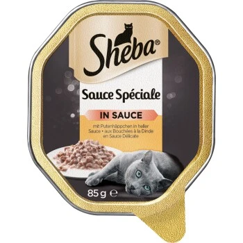 Sheba Sauce Spéciale 22x85g Mit Putenhäppchen, In Heller Sauce 1 Sheba Sauce Spéciale 22x85g Mit Putenhäppchen, In Heller Sauce