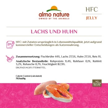 Almo Nature HFC Jelly 24x70g Lachs Und Huhn 2 Almo Nature HFC Jelly 24x70g Lachs Und Huhn – Bild 2